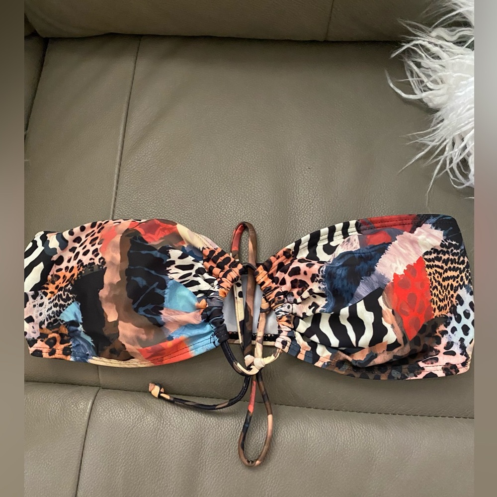 women's sexy bandeau bikini set animal print - Picture 2 of 3